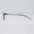 ulleresB1 Rectangle Shaped Medium Size Full Rim Blue Side Shine Black Color - ullerus