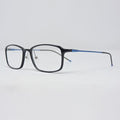 ulleresB1 Rectangle Shaped Medium Size Full Rim Blue Side Shine Black Color - ullerus