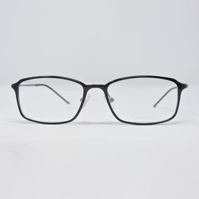 ulleresB1 Rectangle Shaped Medium Size Full Rim Blue Side Shine Black Color - ullerus