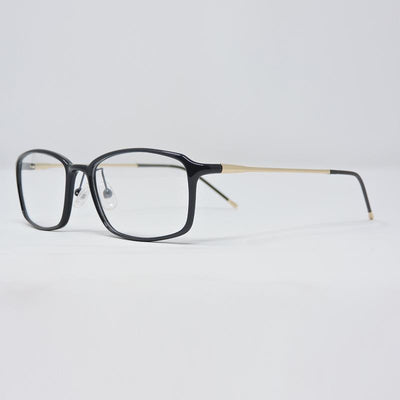 ulleresB1 Rectangle Shaped Medium Size Full Rim Shine Black Golden Side - ullerus